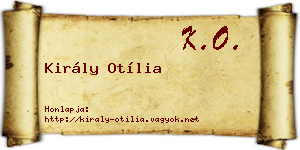 Király Otília névjegykártya