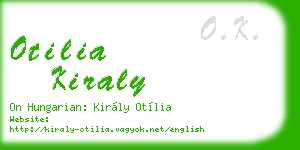 otilia kiraly business card