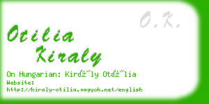 otilia kiraly business card